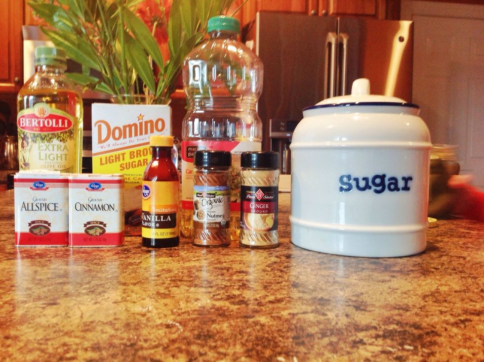Get all of your ingredients together.