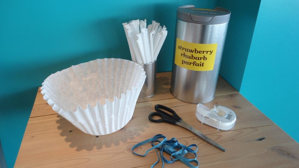 Get all of your supplies together (for the tea, we used Strawberry Rhubarb Parfait).