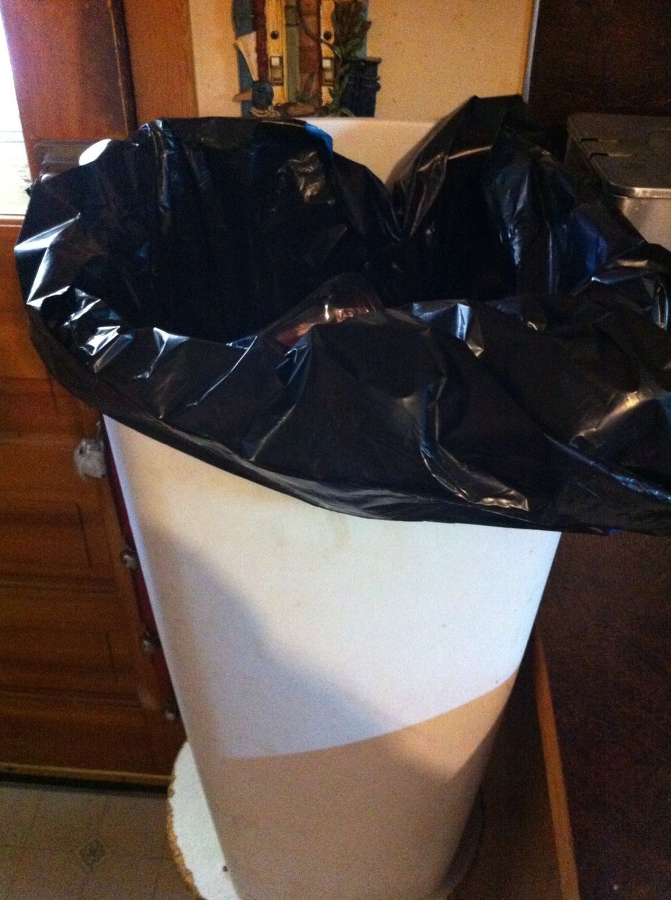 Get all trash together. Grab trash can and walk through house with it. Look for obvious trash. Old school papers, broken items left out, anything that needs to be tossed that you can see.