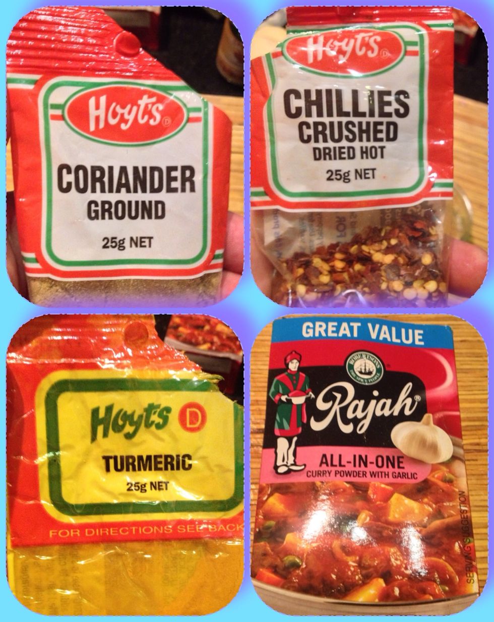 Get all your dry spices together