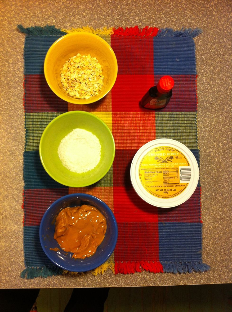 Get all your ingredients together. Good news is there are only 5 of them. :)