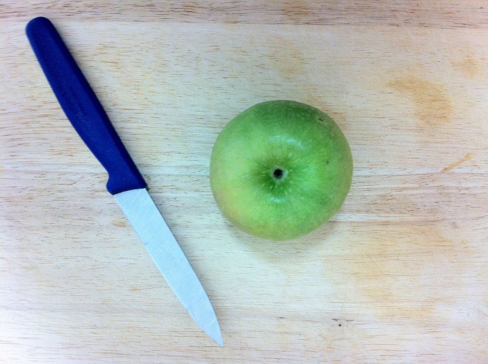 Get an apple and a knife