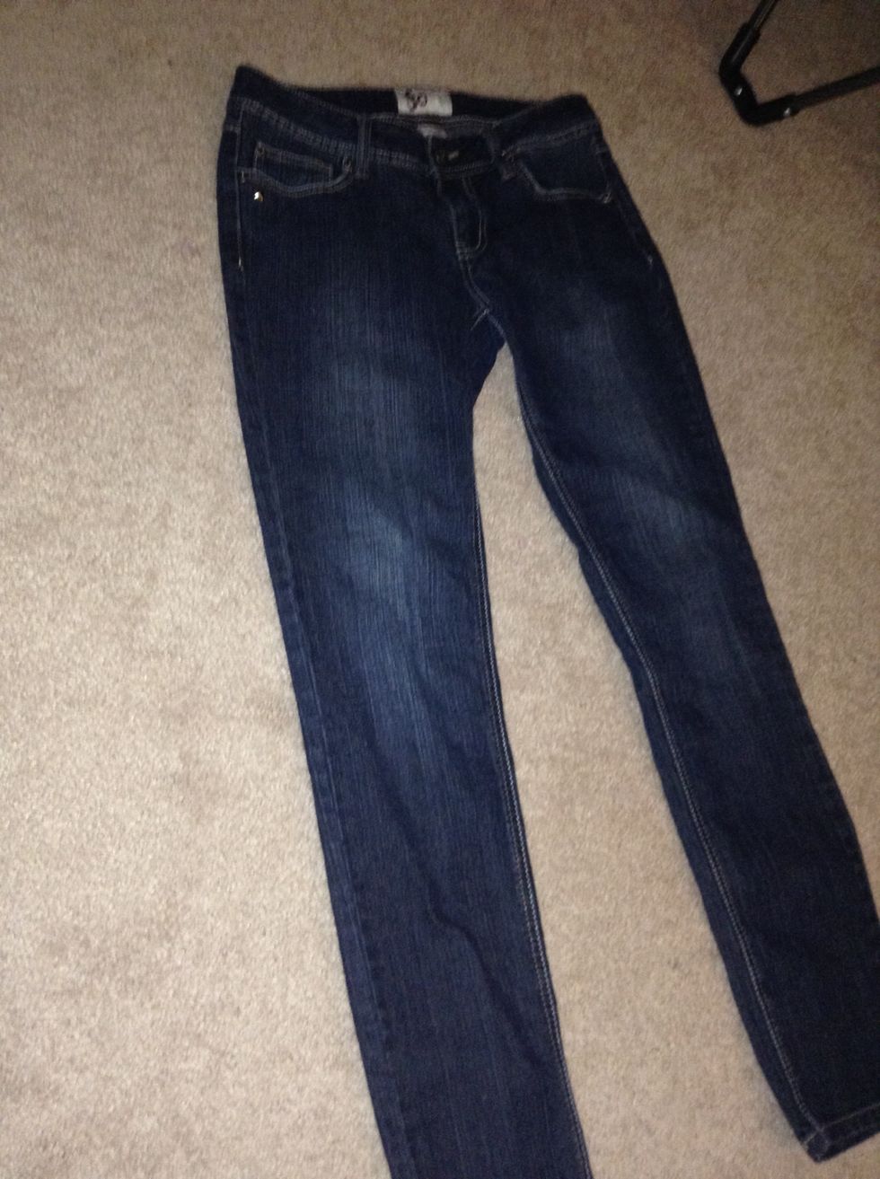 Get an old pair of jeans you wear or don't wear and want to do something with.