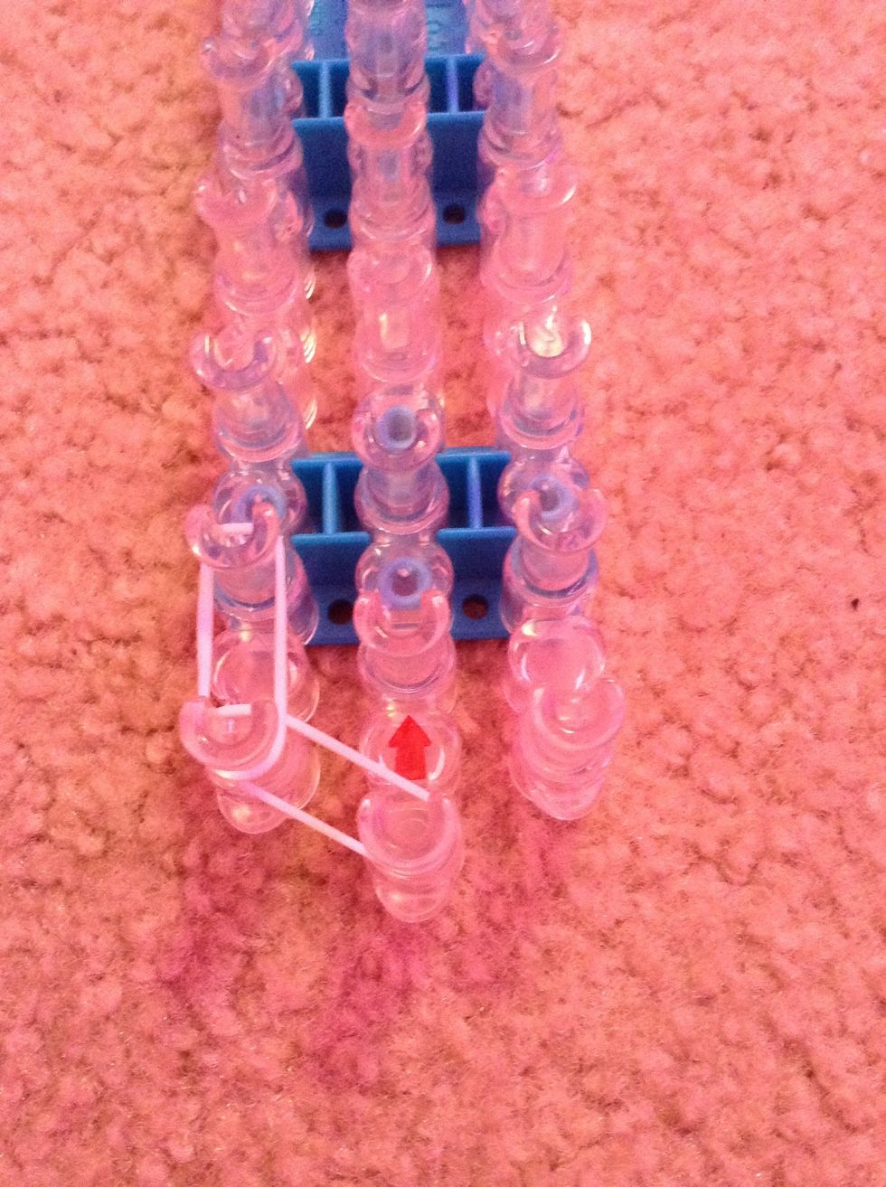 Get another rubber band and go upwards. Keep going up.