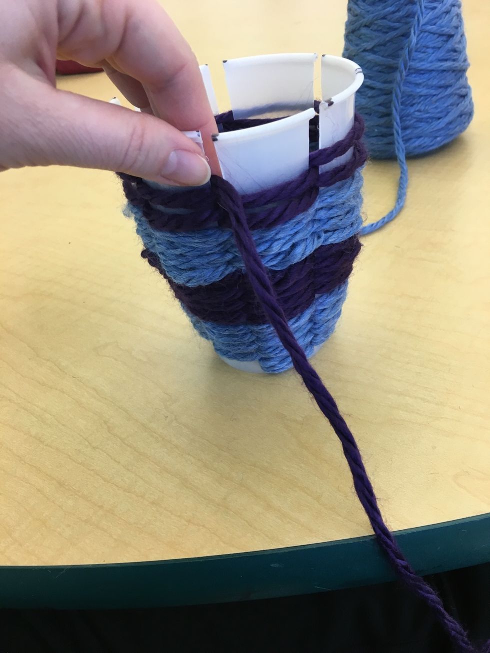 Get as close to the top of the cup as you can.