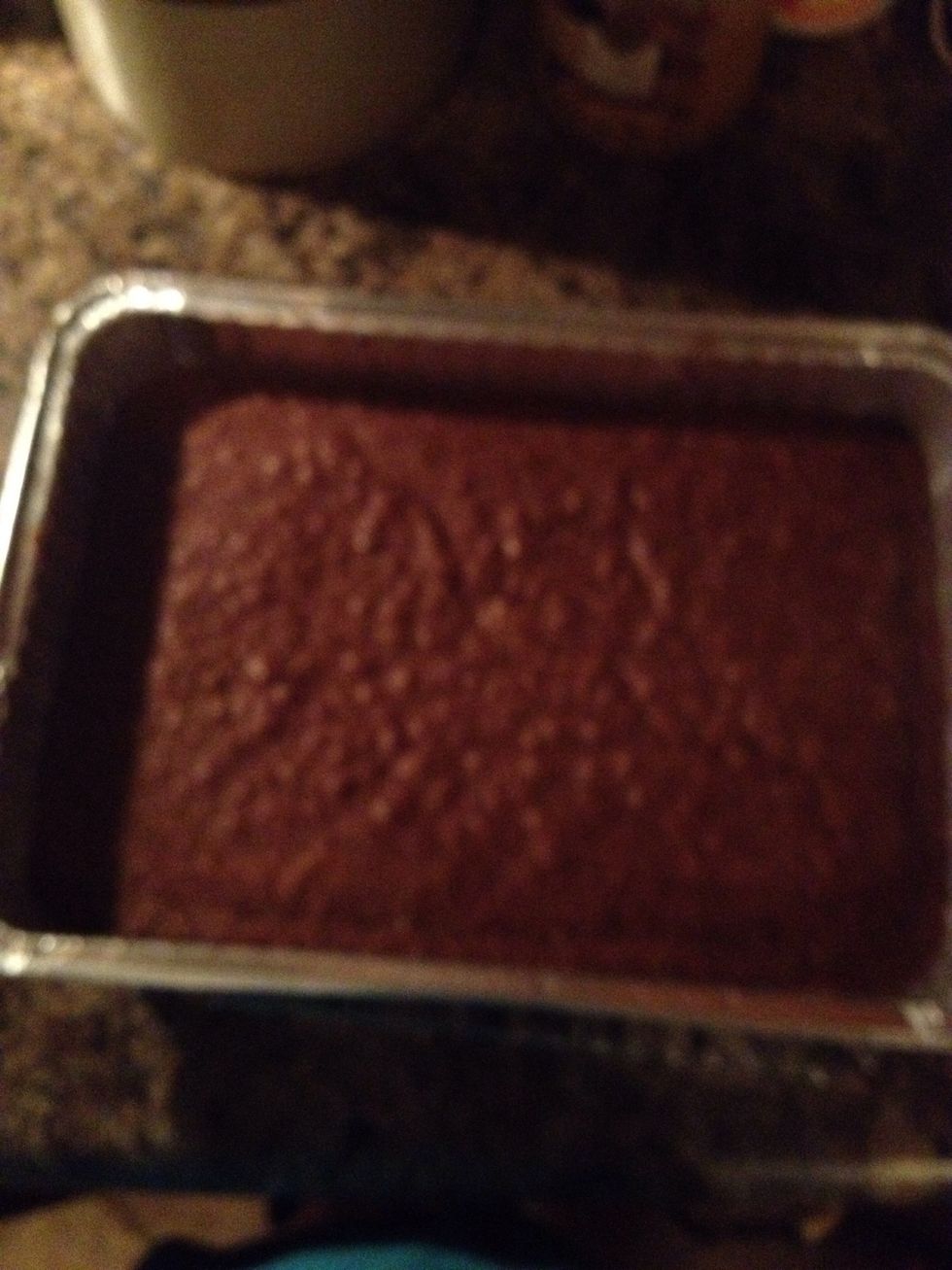 Get brownies out of oven.