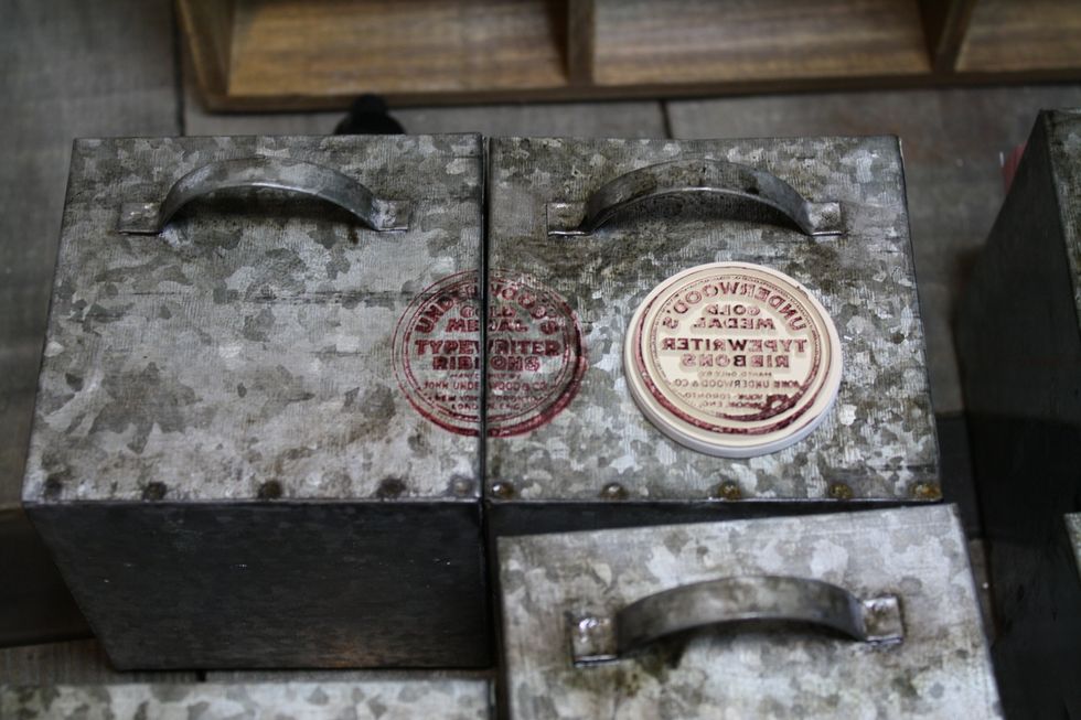 Get creative with your stamping. I pulled 2 bins together and used this stamp to span across them. Looks quite nice in the unit like this!