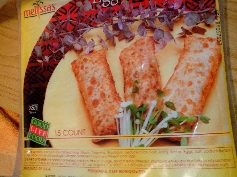 Get egg roll wrappers.