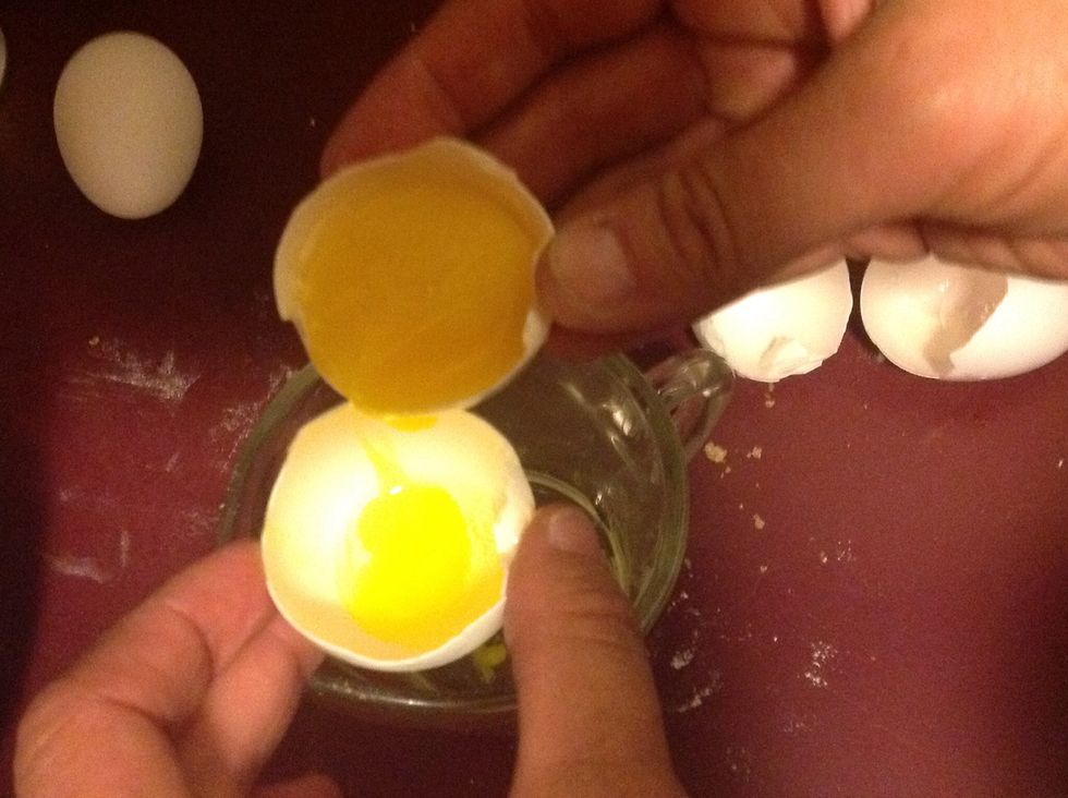 Get egg yolk out of egg