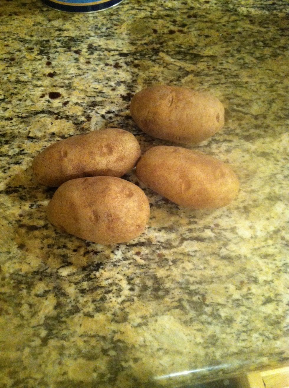 Get four potatoes
