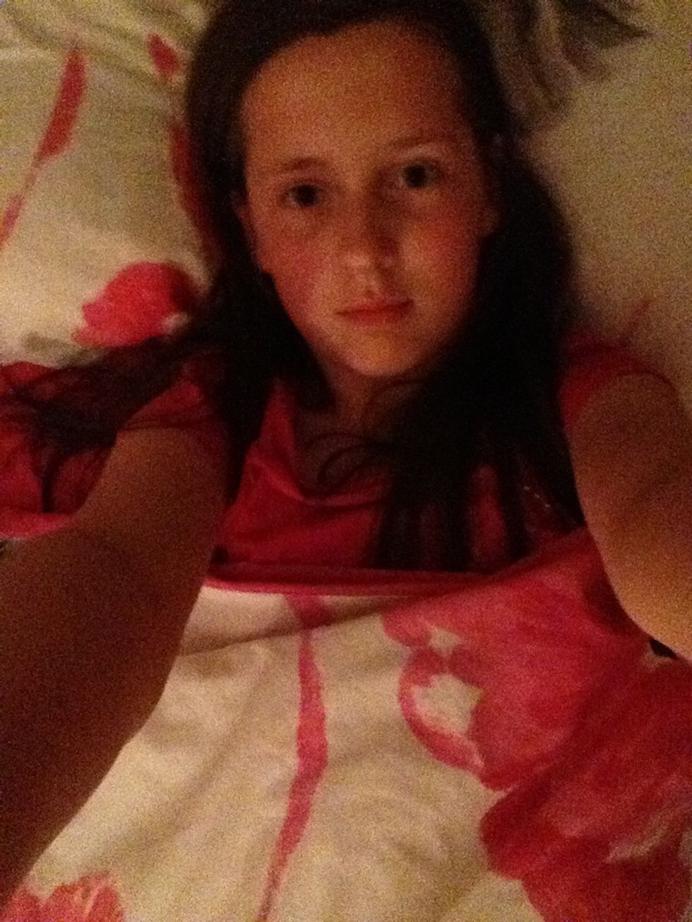 Get in bed with the cover on top, make sure u are wearing comfortable pjs