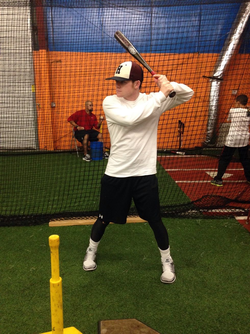 Get in your comfortable batting stance.