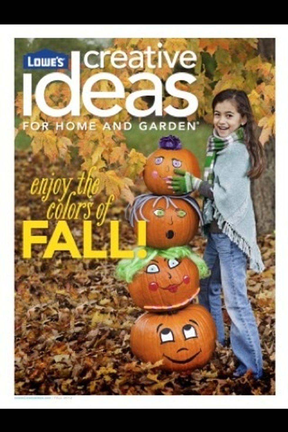 Get inspired by reading the Fall issue of Lowe's Creative Ideas. Realize you need some Halloween decorations, STAT, and head to the store to pick up your supplies.