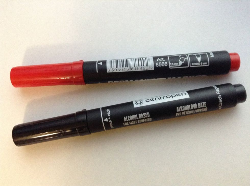 Get markers. The simpler picture you have chosen the fewer markers you need.