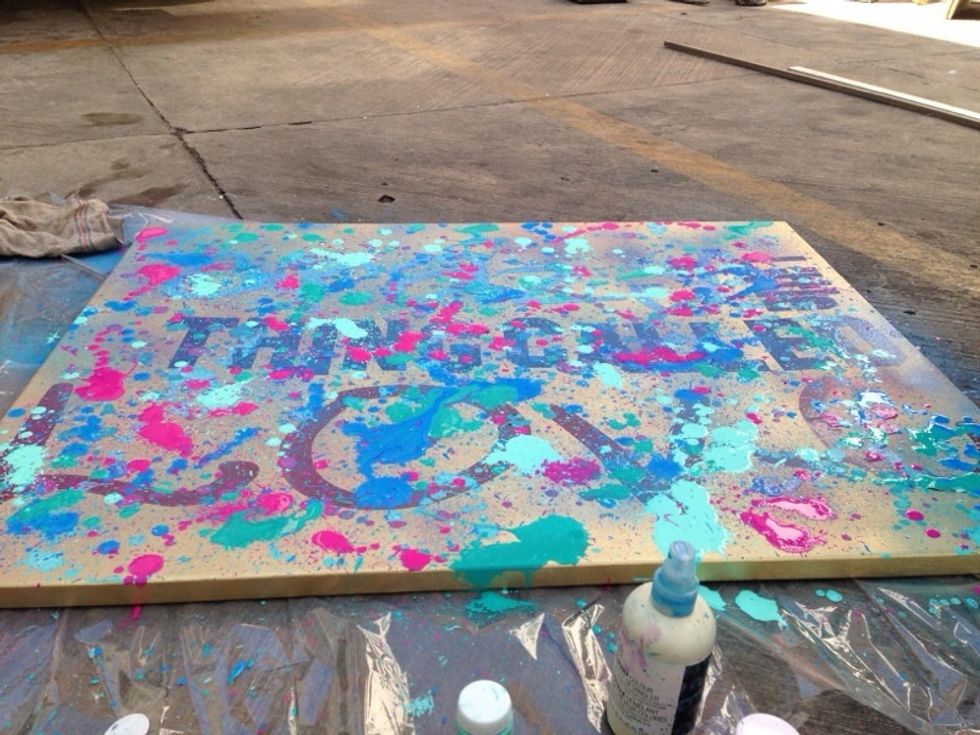 Get messy with the acrylics ! Really messy! You can pick 4 colors or more!