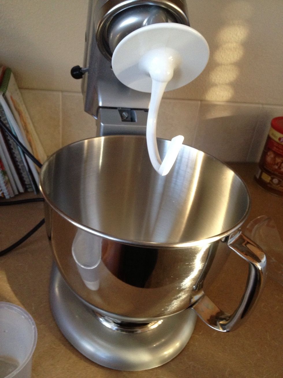 Get mixer with dough hook ready. You can easily do it by hand as well.