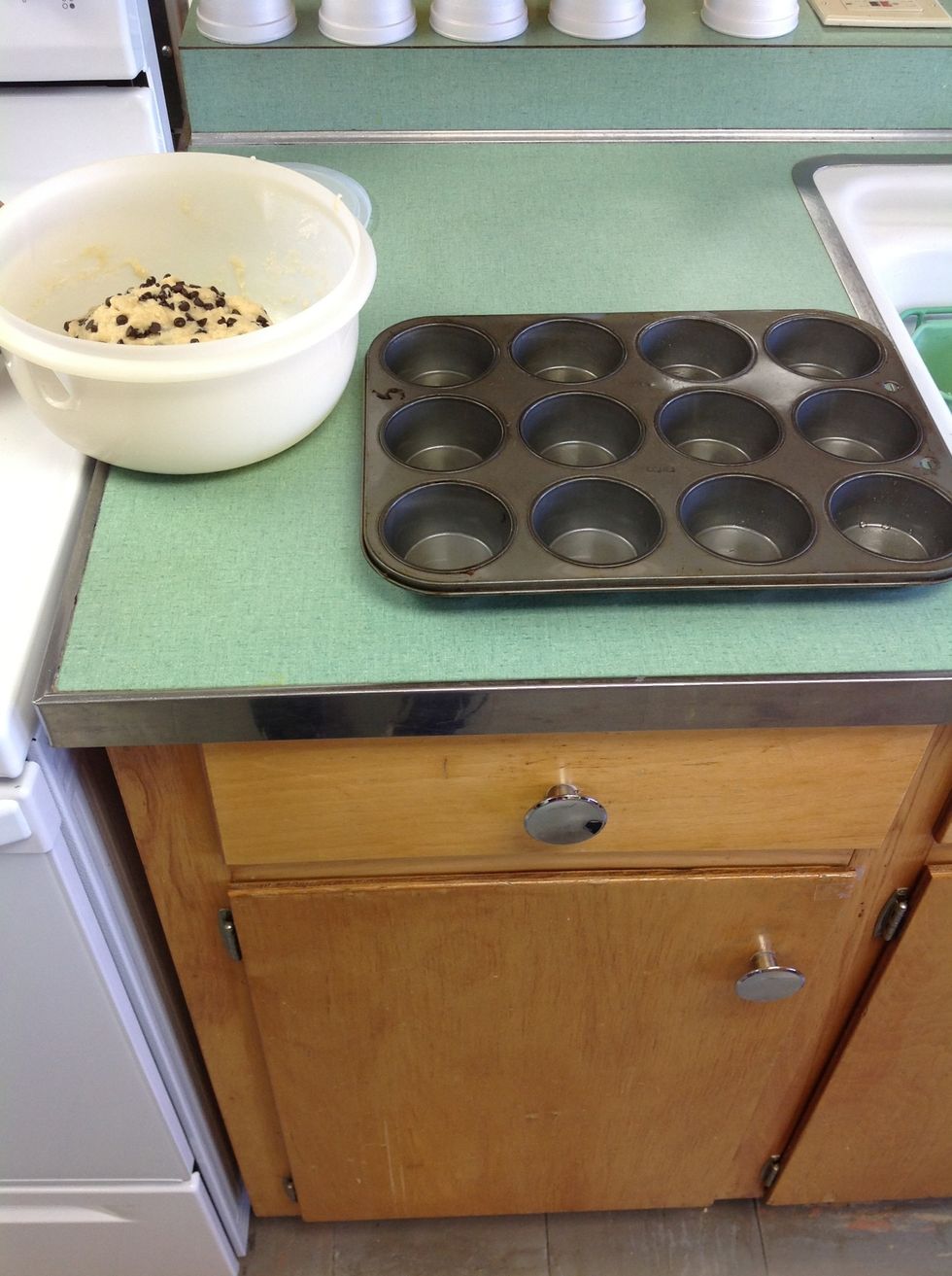 Get mixture and pan ready