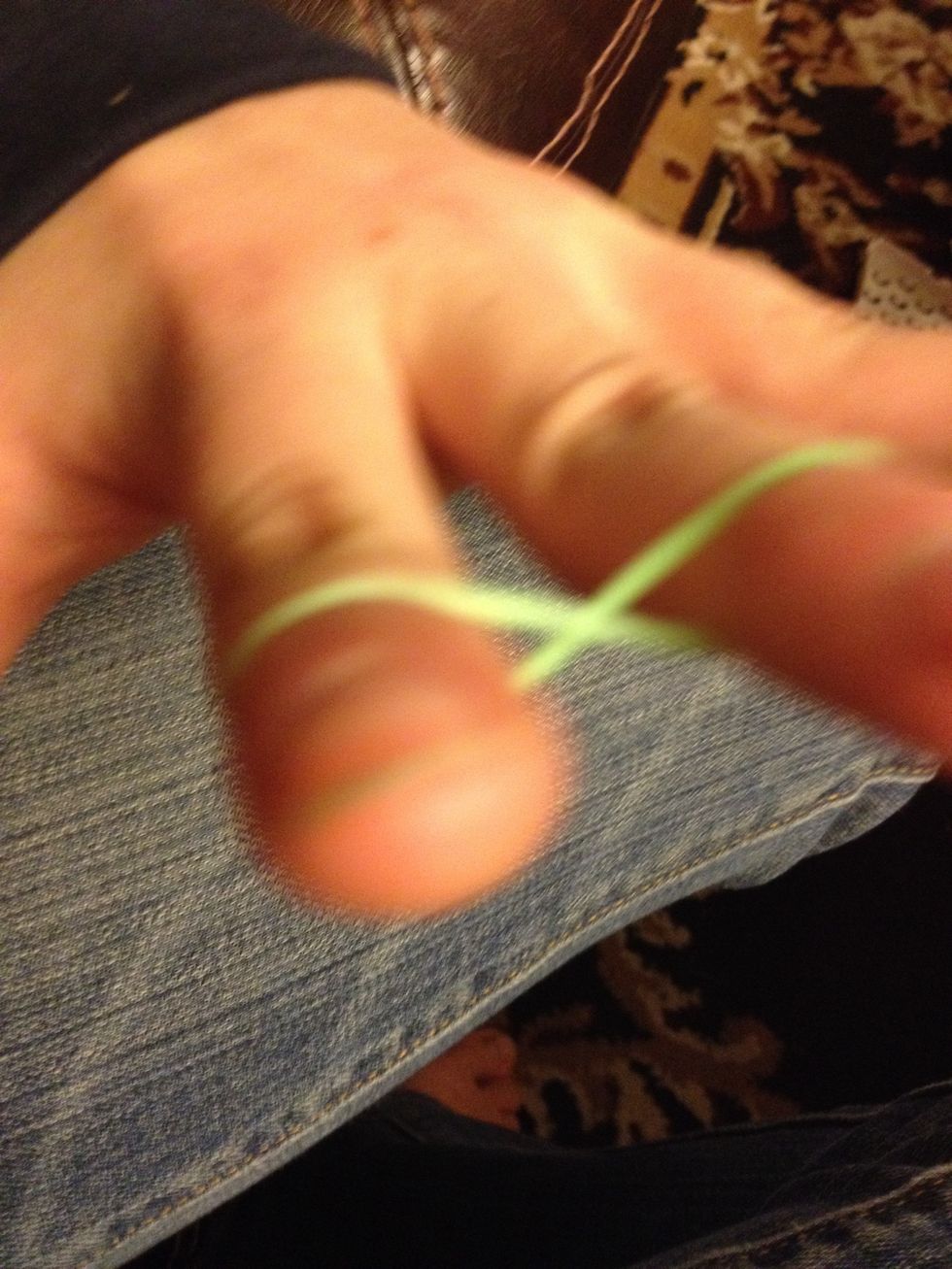 Get one color and make it in a figure eight