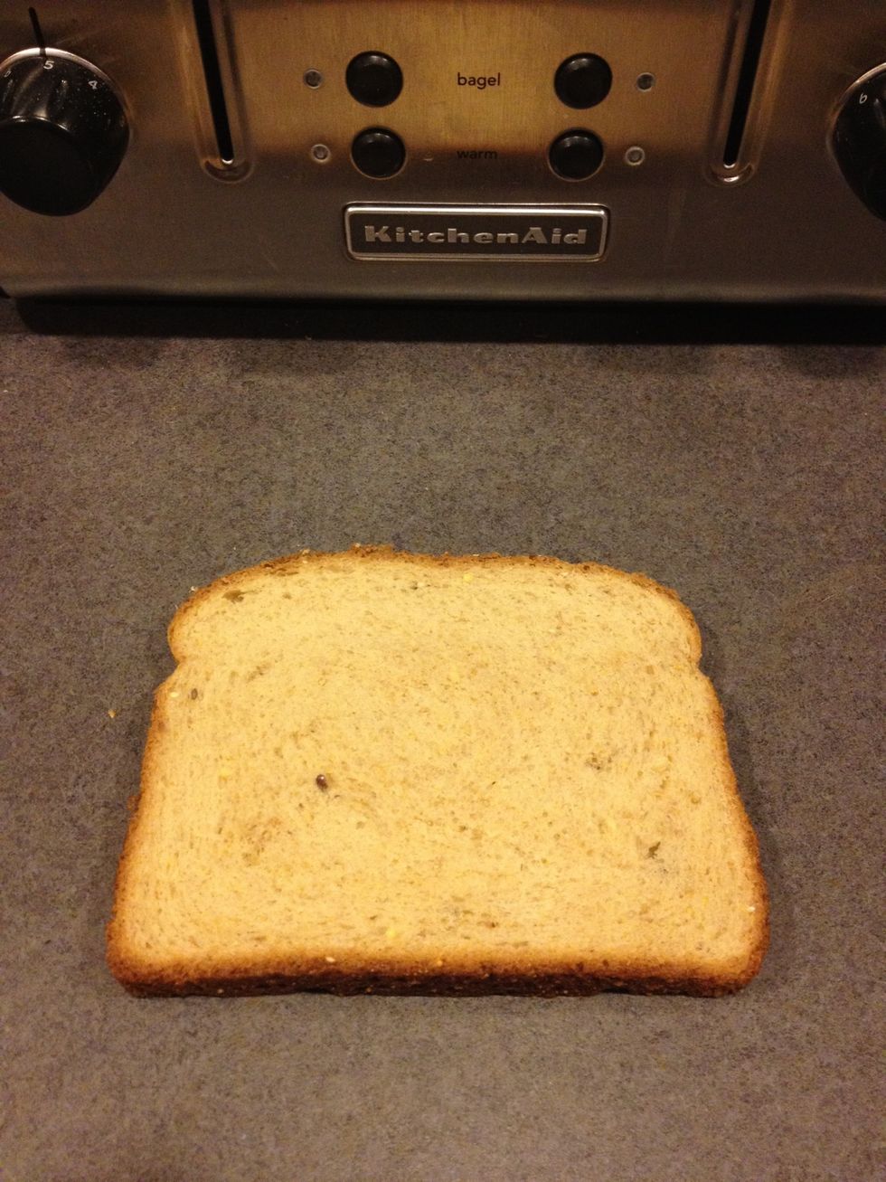 Get one piece of lovely bread. The bigger the better.