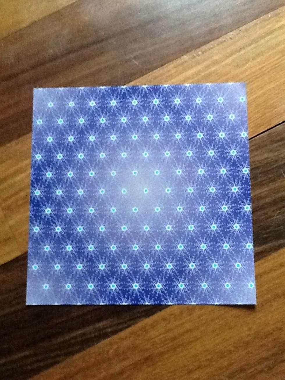 Get one piece of paper in a perfect square.