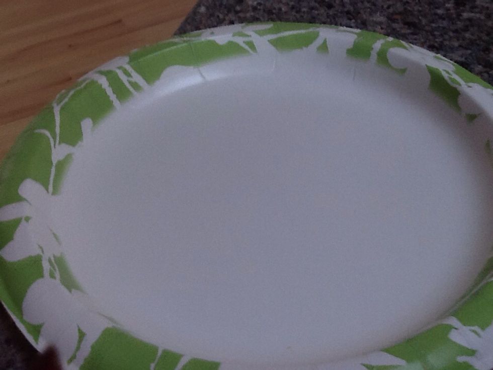 Get out a paper plate.