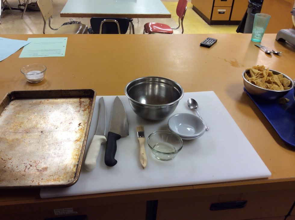 Get out all of the equipment you need for the lab.