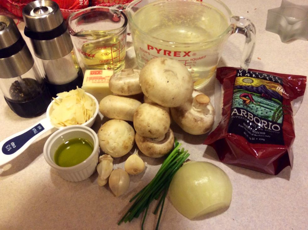 Get out all of the ingredients needed for this recipe.