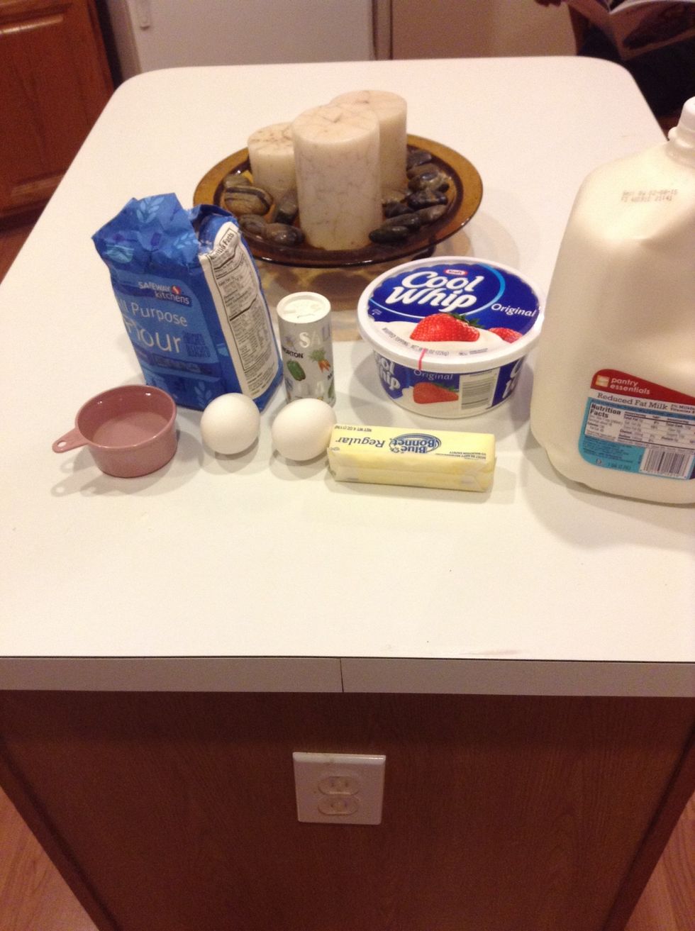 Get out all of your ingredients.
