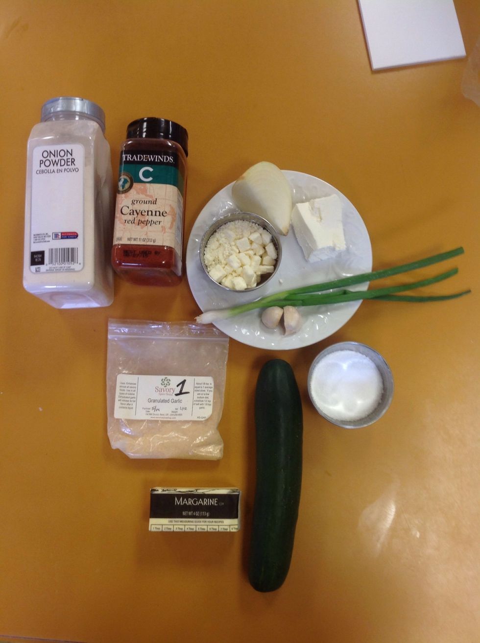 Get out all the necessary ingredients.