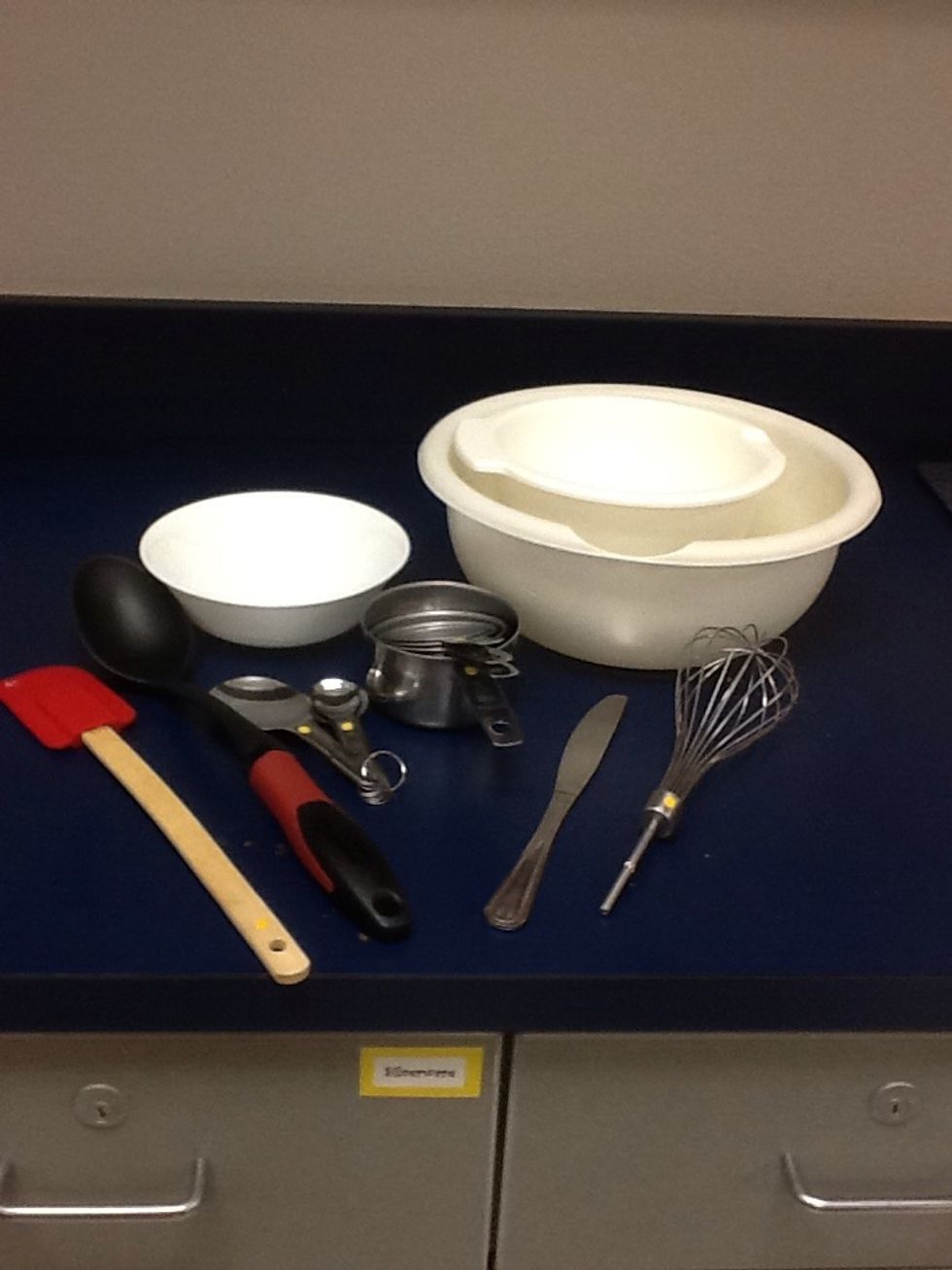 Get out all utensils needed