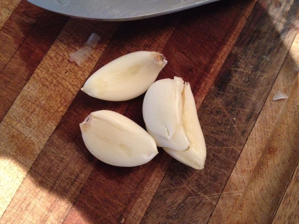 Get out garlic ( use as much as suits your taste) I used 3 cloves
