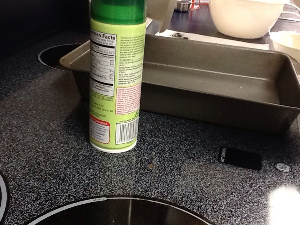 Get out Pan spray and coat the pan