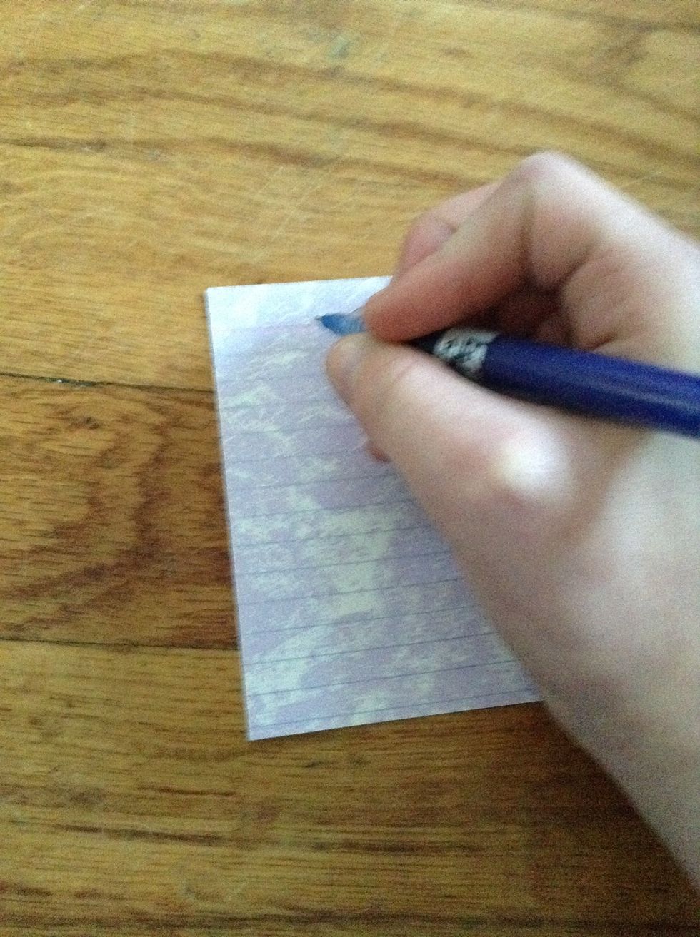 Get out the index card and pen.