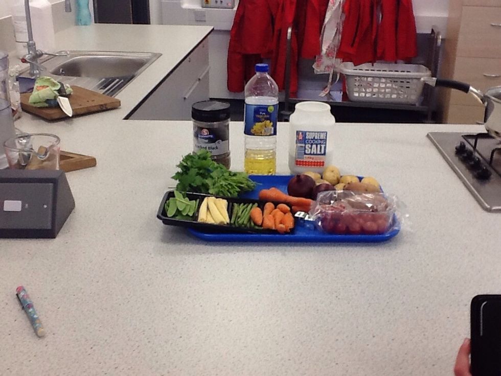 get out the selected vegetables