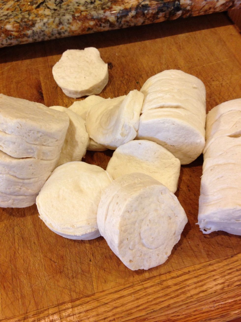 Get out your biscuits! Quarter them.