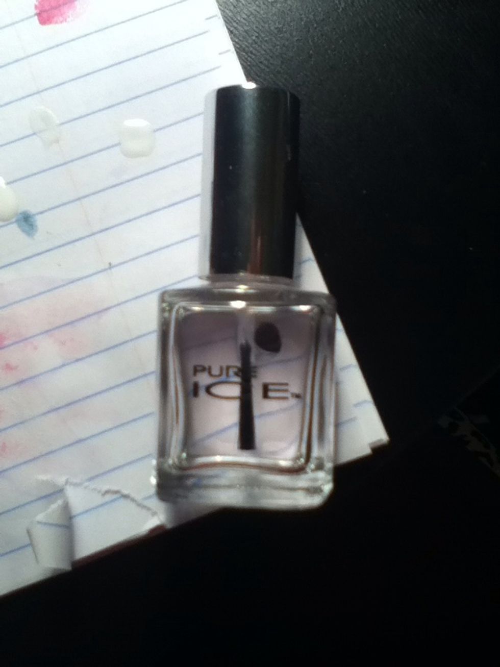 Get out your clear coat or base coat (Top Coat Pure Ice)