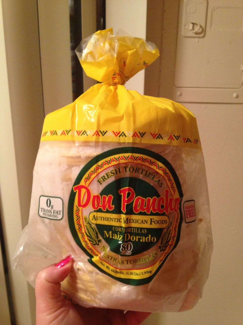 Get out your fave corn tortillas. I recommend Don Pancho.