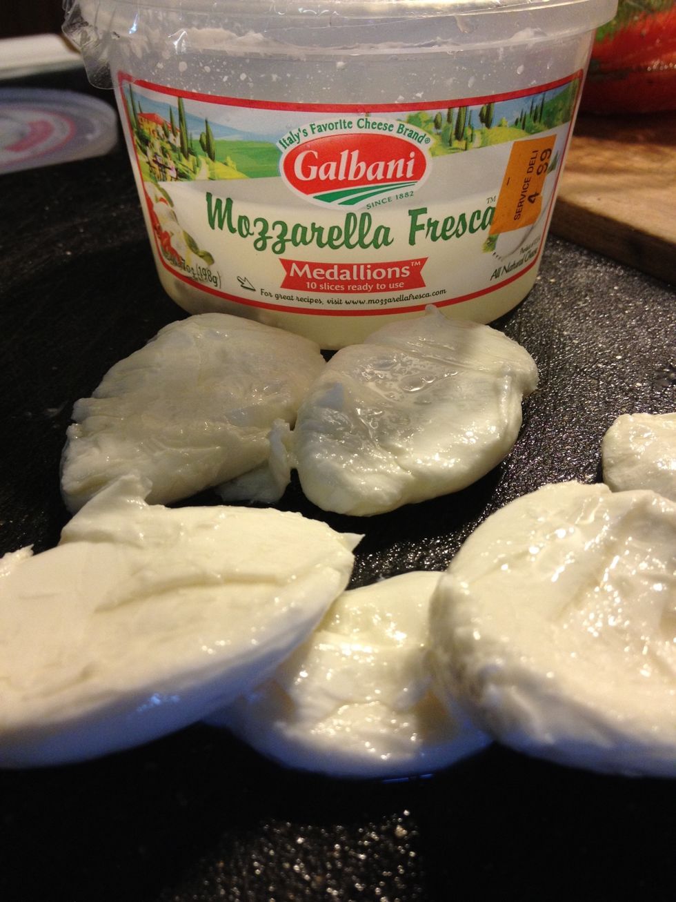 Get out your Mozzarella medallions (or buy it in a ball and slice).