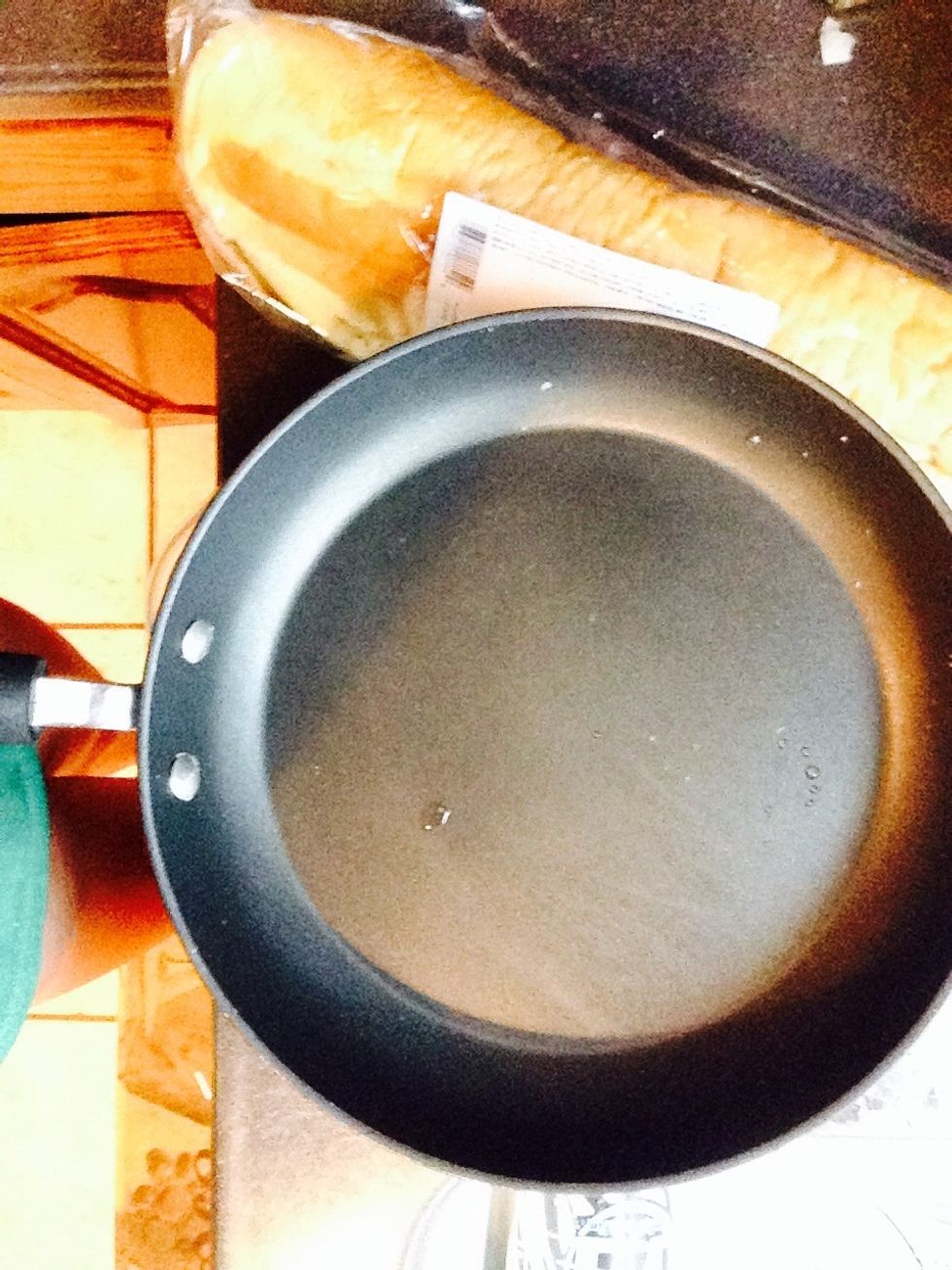Get pan and eggs get all ready