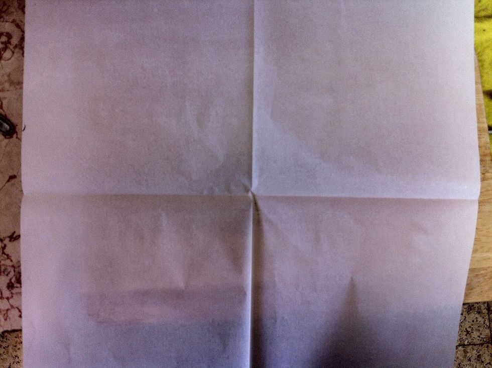Get parchment paper and fold him to 4
