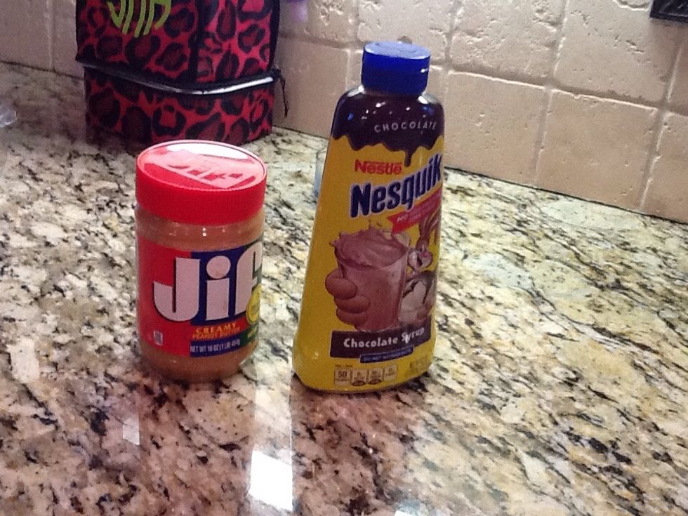 Get peanut-butter and chocolate syrup