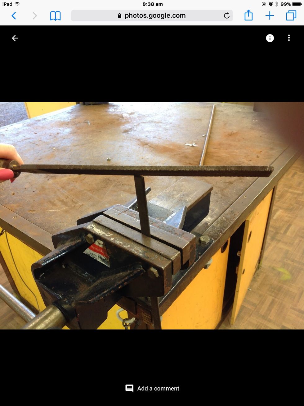 get piece of flat bar and file ends