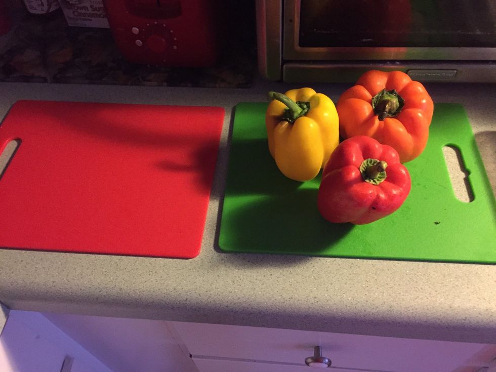 Get ready to cut your peppers up