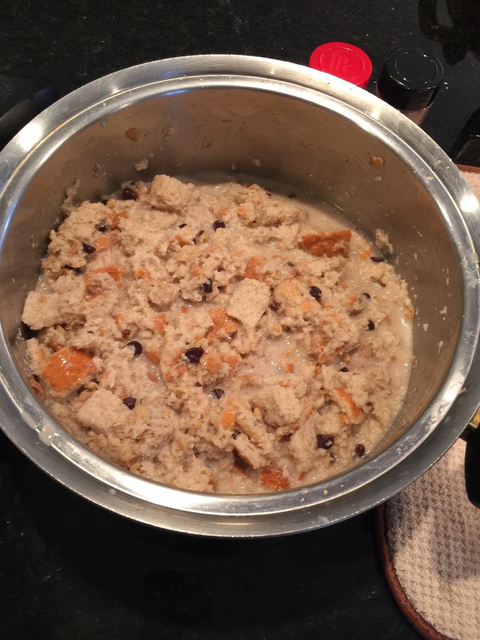 Get ready to transfer to your cooking pan or baking dish.
