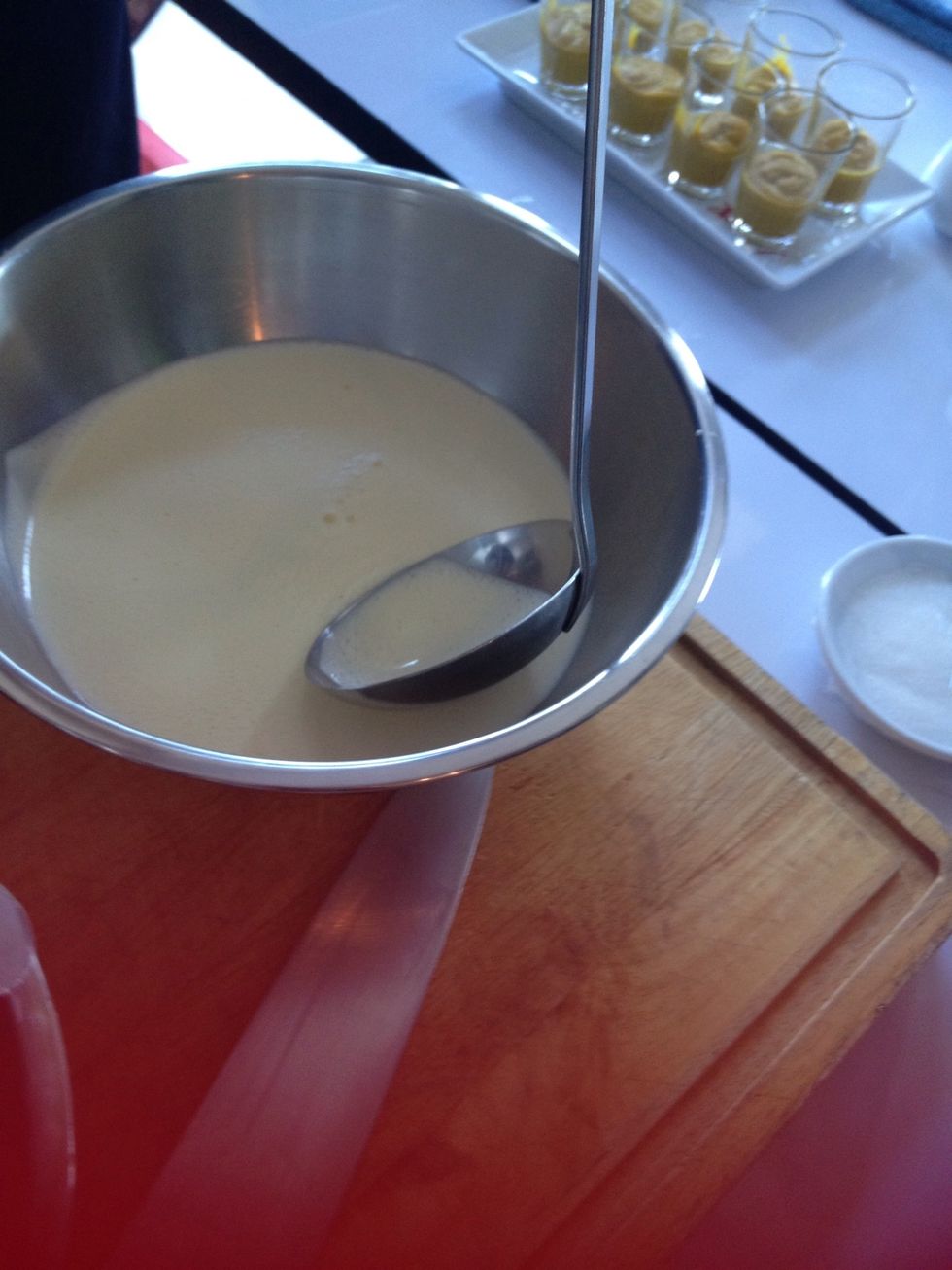 Get rid of the foam with ur ladles.