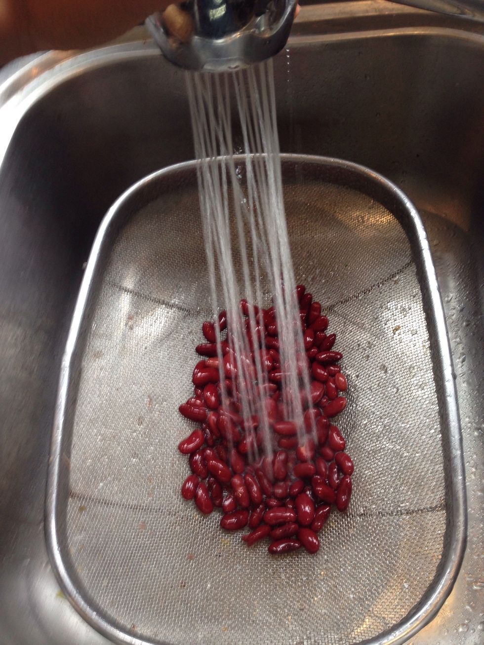 Get rid of the water and wash thoroughly then add to the mixture