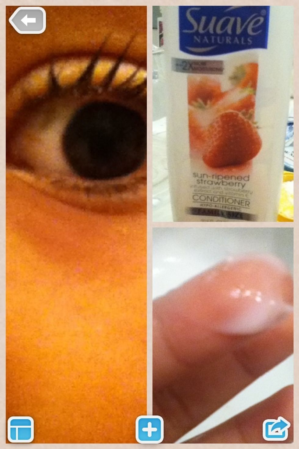 Get some conditioner and rub it on your eyelashes from root to tip. Believe it or not, your eyelashes will start to grow slowly if you keep this process up for about 2 or 3 weeks.