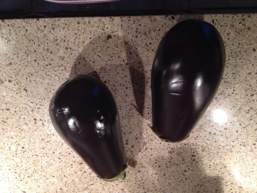 Get some eggplant. These were gigantic, so I only used one.
