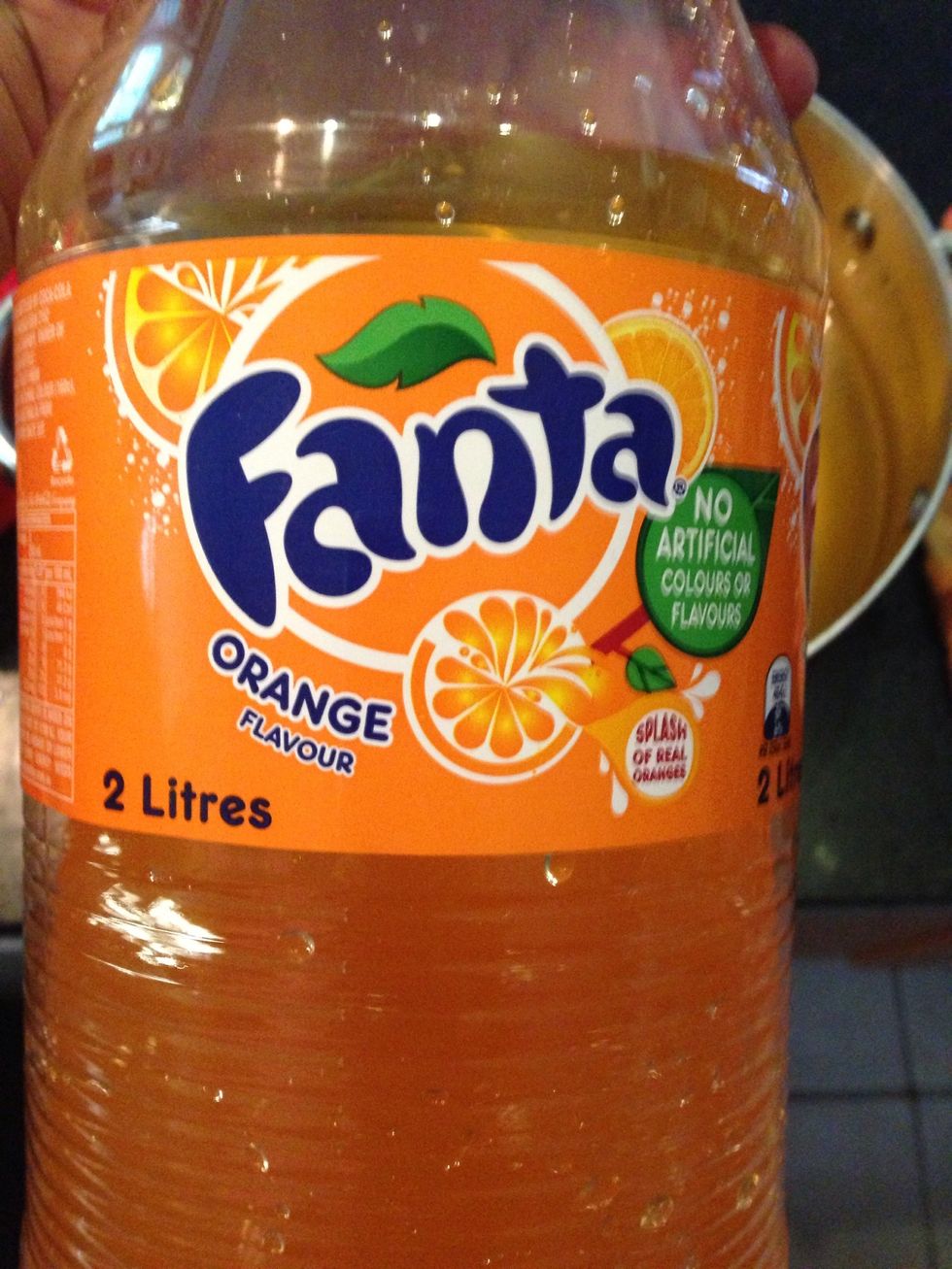 Get some fanta of you cant find this brand use any orange flavour