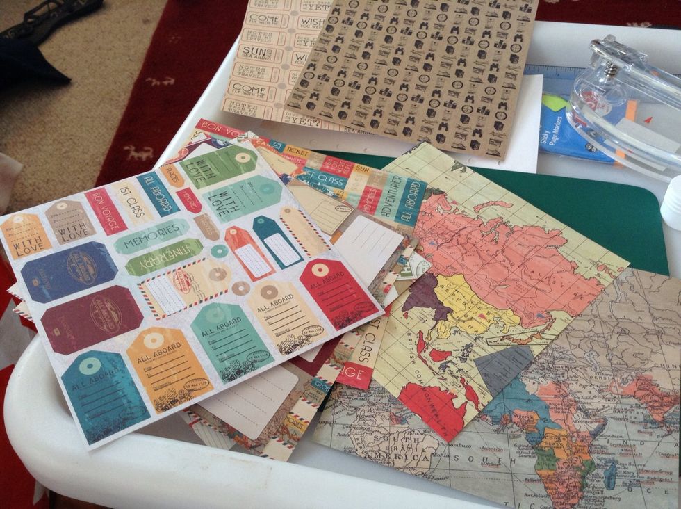 Get some nice paper. I like this vintage travel themed paper. I got it in a pack of 15 for \u00a32 on eBay. Very cheap yet very nice.